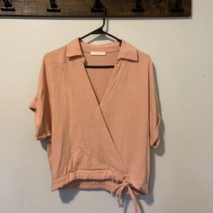 Pink linen top